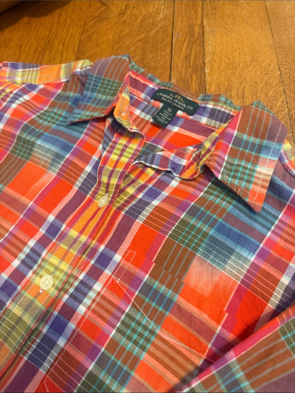 Ralph Lauren Woman’s Multicolor Plaid Button-Down Shirt